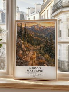 A Dog's Way Home book cover poster colour and style options – W. Bruce Cameron book art