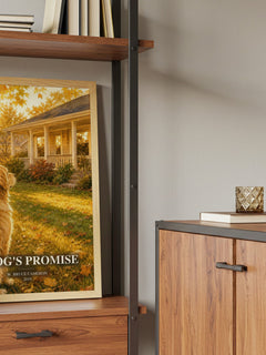 A Dog's Promise book watercolour illustration paper finish options – matte satin gloss