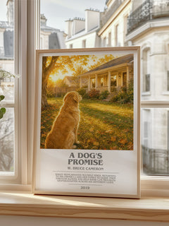 A Dog's Promise bookish poster colour and style options – W. Bruce Cameron book art