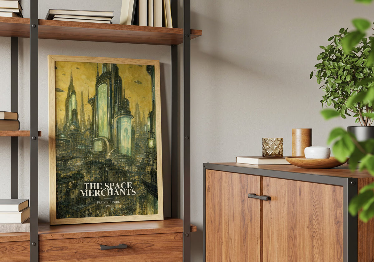 The Space Merchants book watercolour illustration paper finish options – matte satin gloss