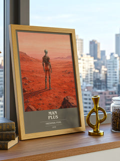 Man Plus book cover print framed by window – literary home decor