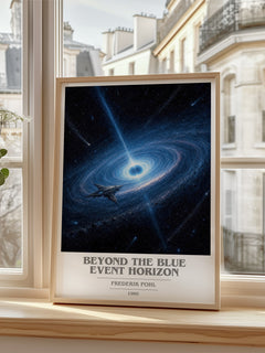Beyond the Blue Event Horizon book cover poster colour and style options – Frederik Pohl book art