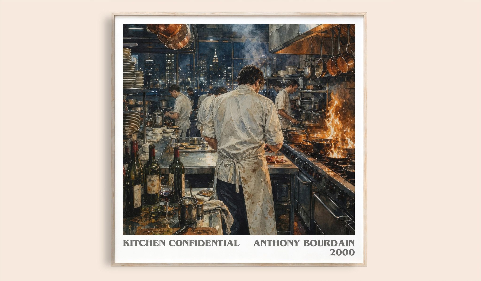 Kitchen Confidential Literary Art Print by Anthony Bourdain