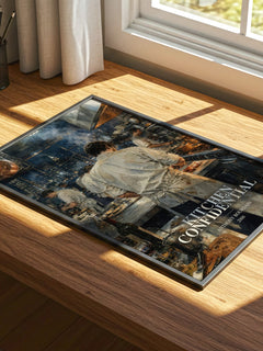 Kitchen Confidential watercolour book poster framed on wall – memoir wall art