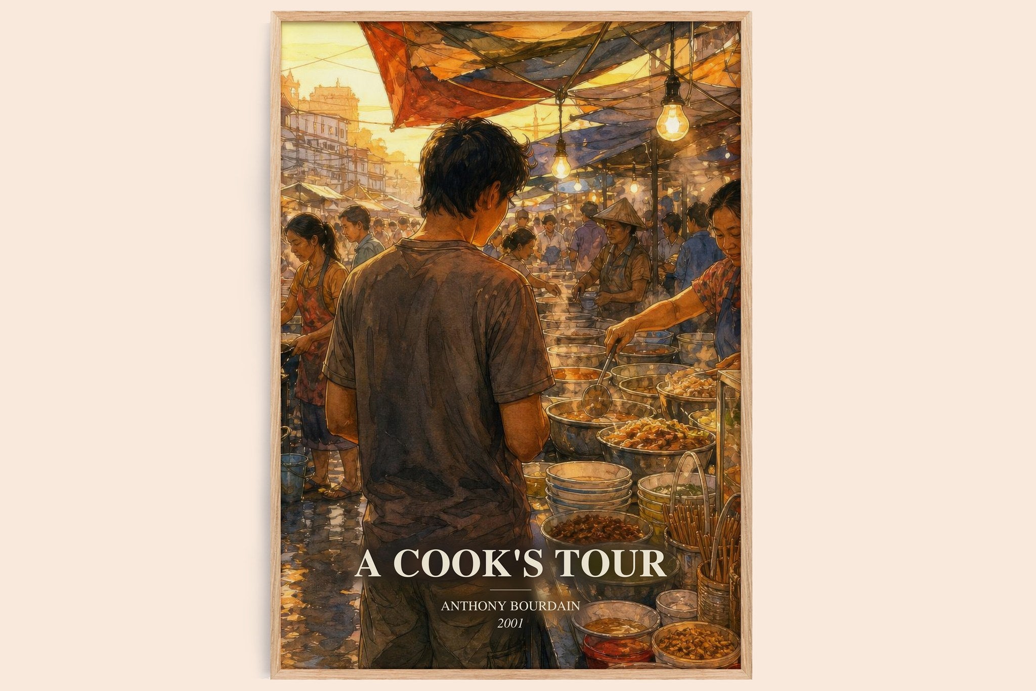 A Cook's Tour Book Watercolour Illustration by Anthony Bourdain