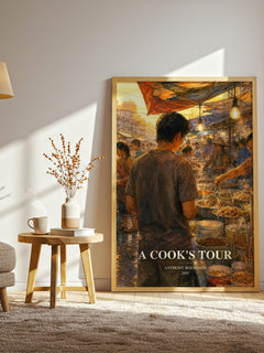 A Cook's Tour watercolour print in frame leaning in hallway – memoir wall art