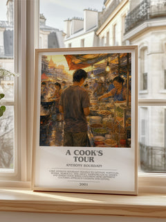 A Cook's Tour bookish poster colour and style options – Anthony Bourdain book art