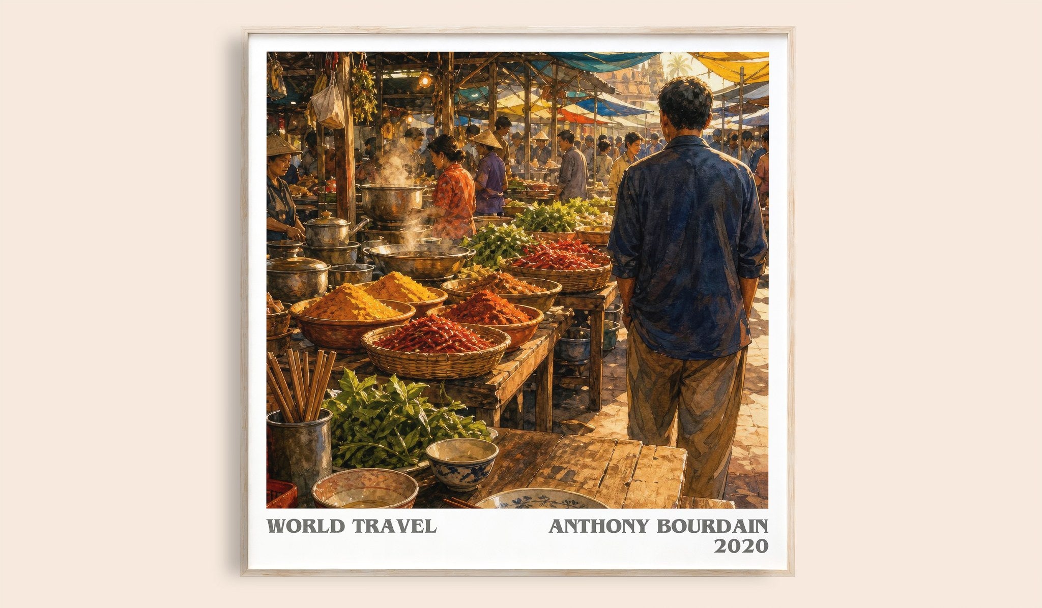 World Travel Literary Art Print by Anthony Bourdain