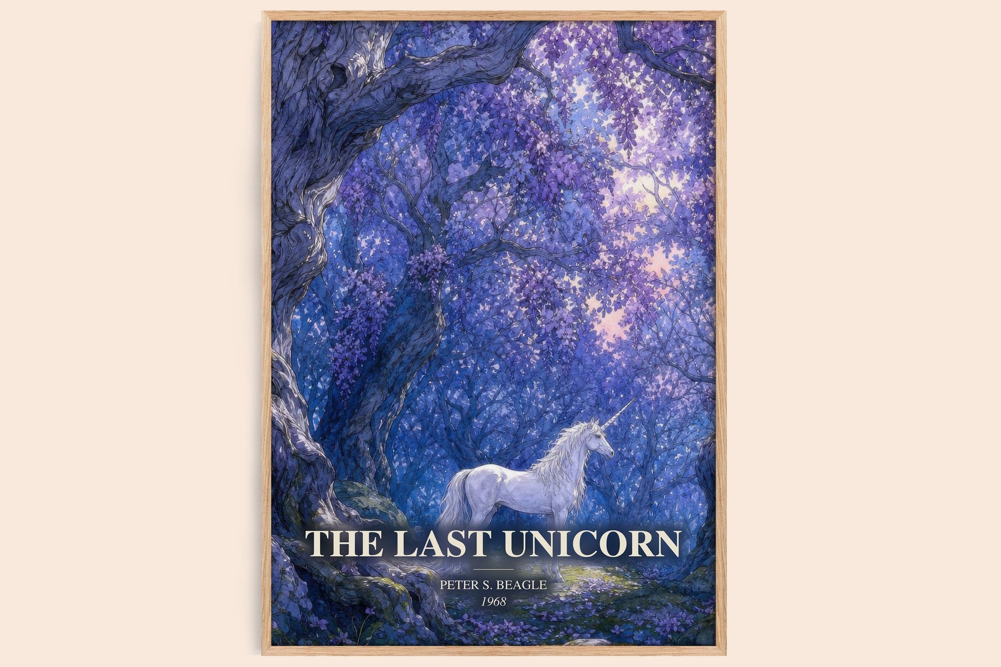 The Last Unicorn Book Watercolour Illustration by Peter S. Beagle