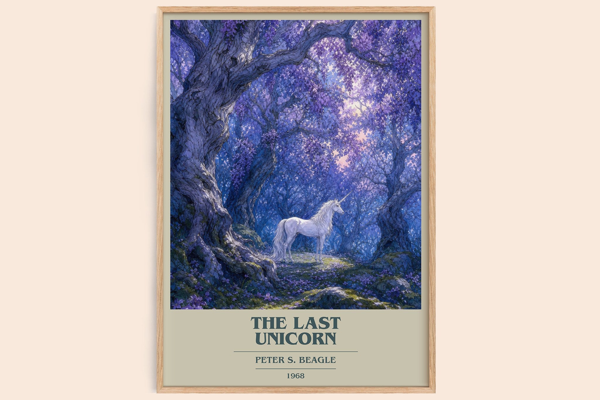 The Last Unicorn Book Cover Poster by Peter S. Beagle