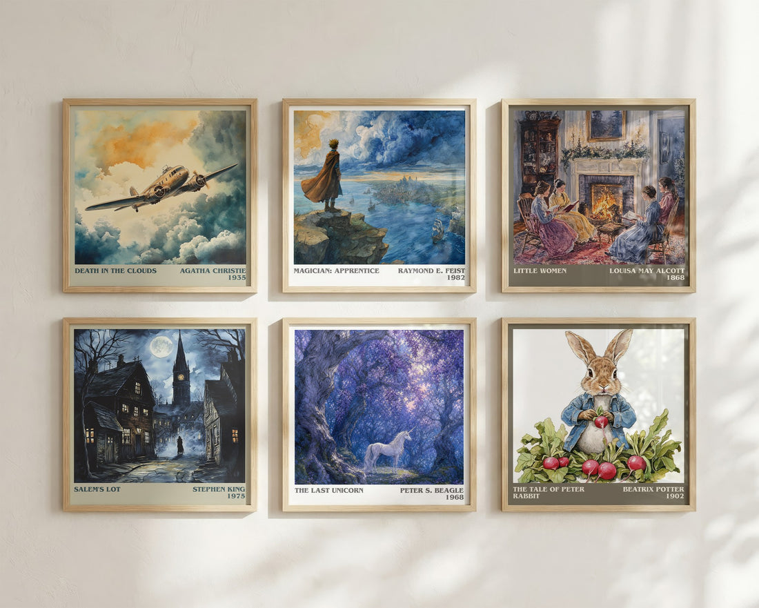 The Last Unicorn literary art print colour and style options – Peter S. Beagle book art