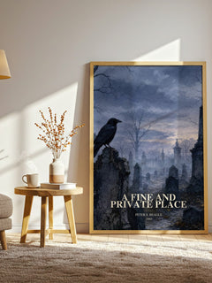 A Fine and Private Place watercolour print in frame leaning in hallway – fantasy wall art