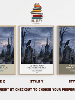 A Fine and Private Place book cover print in frame leaning in hallway – fantasy wall art