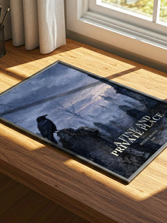 A Fine and Private Place watercolour book poster framed on wall – fantasy wall art