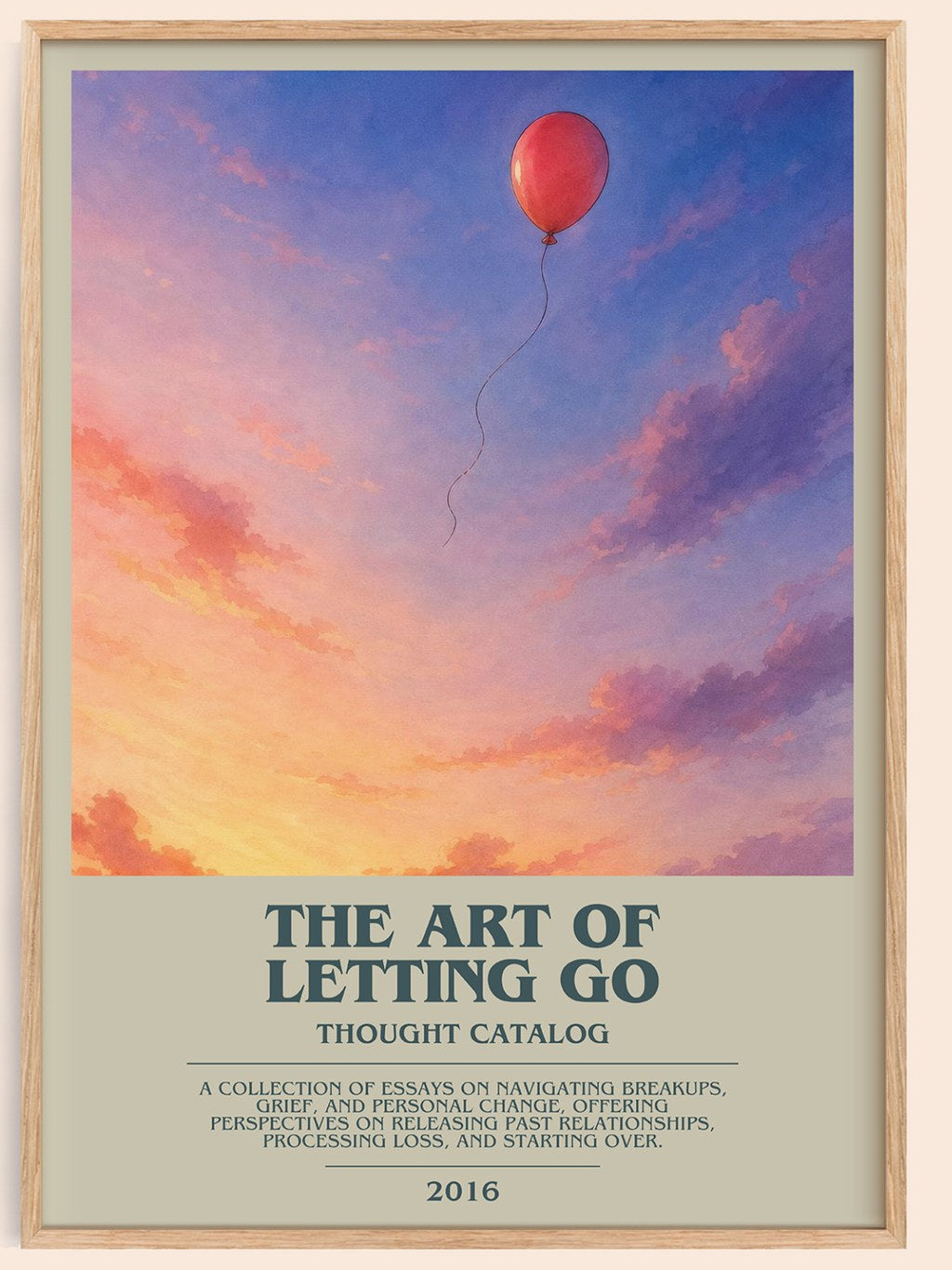 The Art of Letting Go bookish book poster by Thought Catalog – framed literary art print