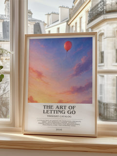 The Art of Letting Go bookish poster colour and style options – Thought Catalog book art