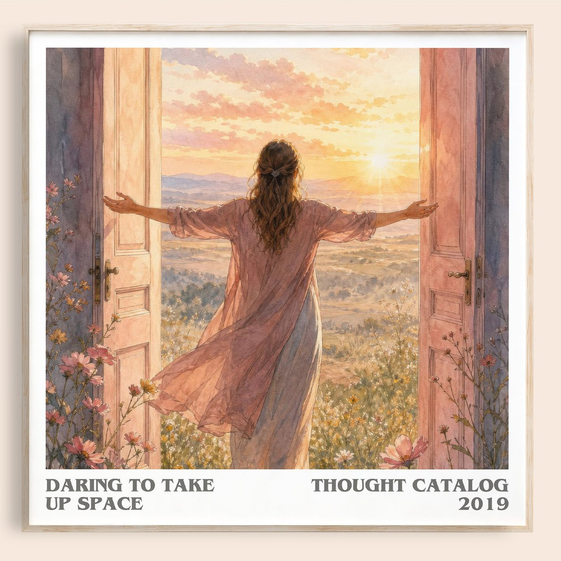 Daring To Take Up Space literary book poster by Thought Catalog – framed literary art print