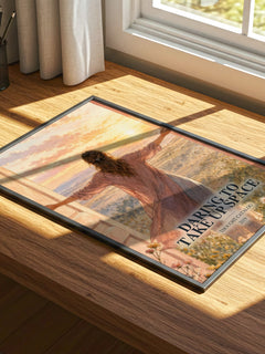Daring To Take Up Space watercolour book poster framed on wall – non fiction wall art