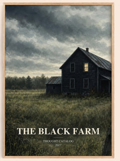 The Black Farm watercolour book poster by Thought Catalog – framed literary art print