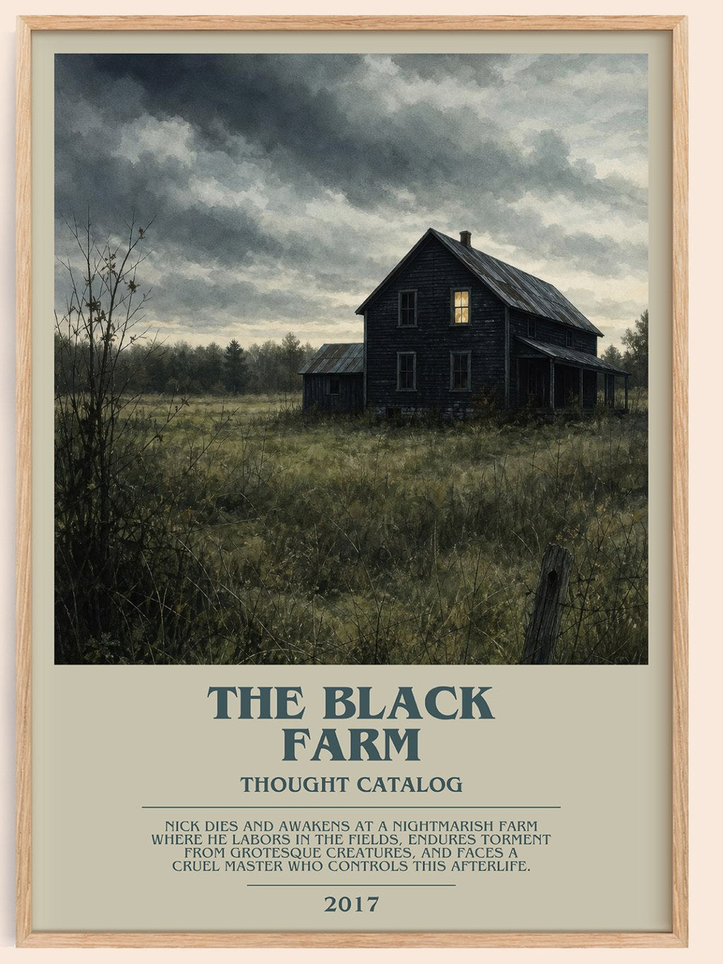 The Black Farm bookish book poster by Thought Catalog – framed literary art print
