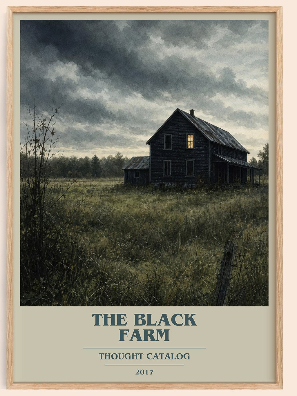 The Black Farm book cover book poster by Thought Catalog – framed literary art print