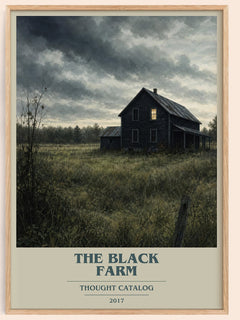 The Black Farm book cover book poster by Thought Catalog – framed literary art print