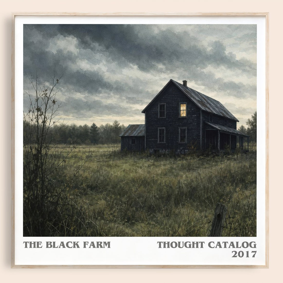 The Black Farm literary book poster by Thought Catalog – framed literary art print