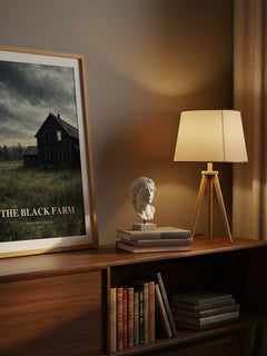 The Black Farm watercolour print on bookshelf – Thought Catalog fan gift