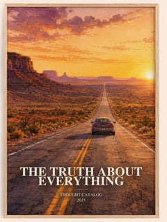 The Truth About Everything watercolour book poster by Thought Catalog – framed literary art print