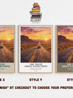 The Truth About Everything book cover print in frame leaning in hallway – non fiction wall art