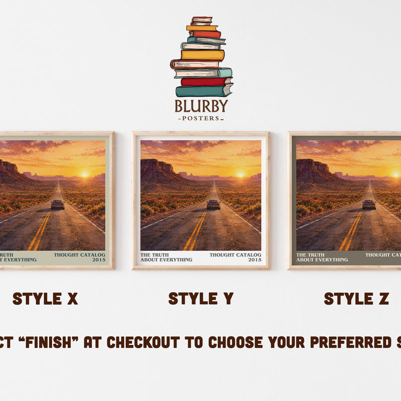 The Truth About Everything literary print in frame leaning in hallway – non fiction wall art