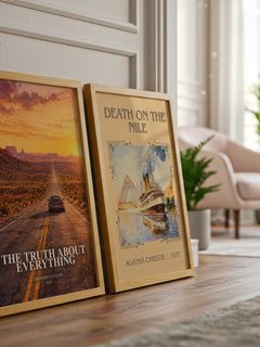 The Truth About Everything watercolour print framed by window – literary home decor
