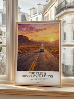 The Truth About Everything book cover poster colour and style options – Thought Catalog book art