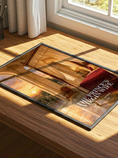 The Prince's Virgin Wife watercolour book poster framed on wall – romance wall art