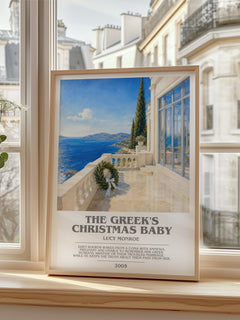 The Greek's Christmas Baby bookish poster colour and style options – Lucy Monroe book art