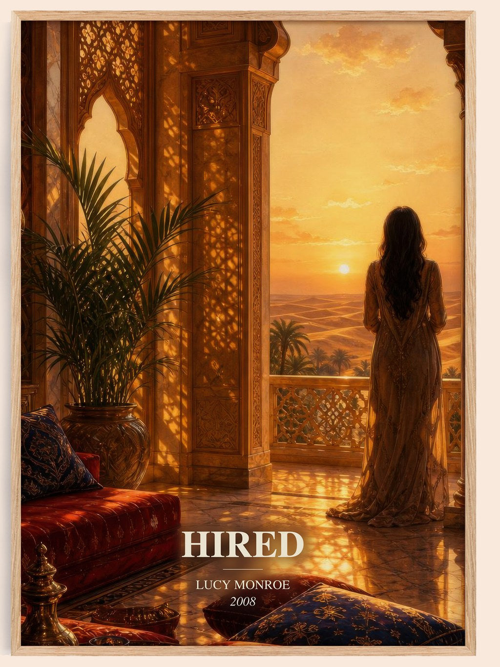 Hired watercolour book poster by Lucy Monroe – framed literary art print