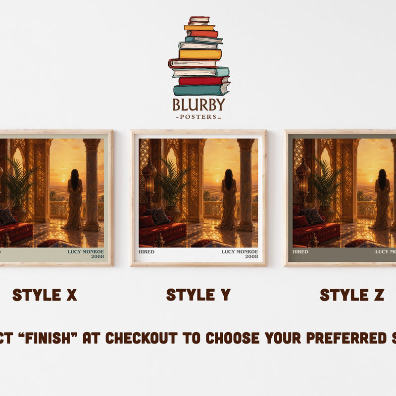 Hired literary print in frame leaning in hallway – romance wall art