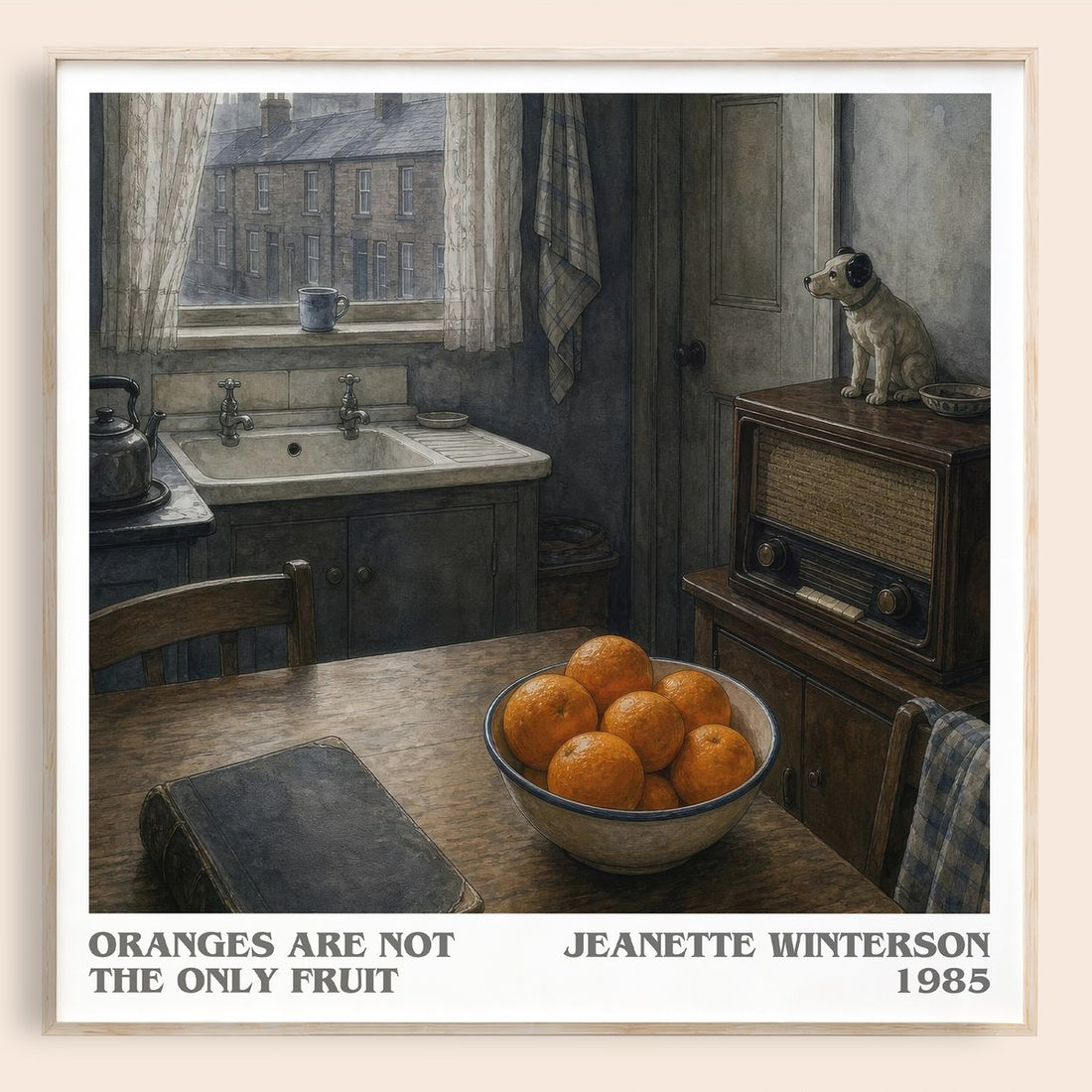 Oranges Are Not the Only Fruit literary book poster by Jeanette Winterson – framed literary art print