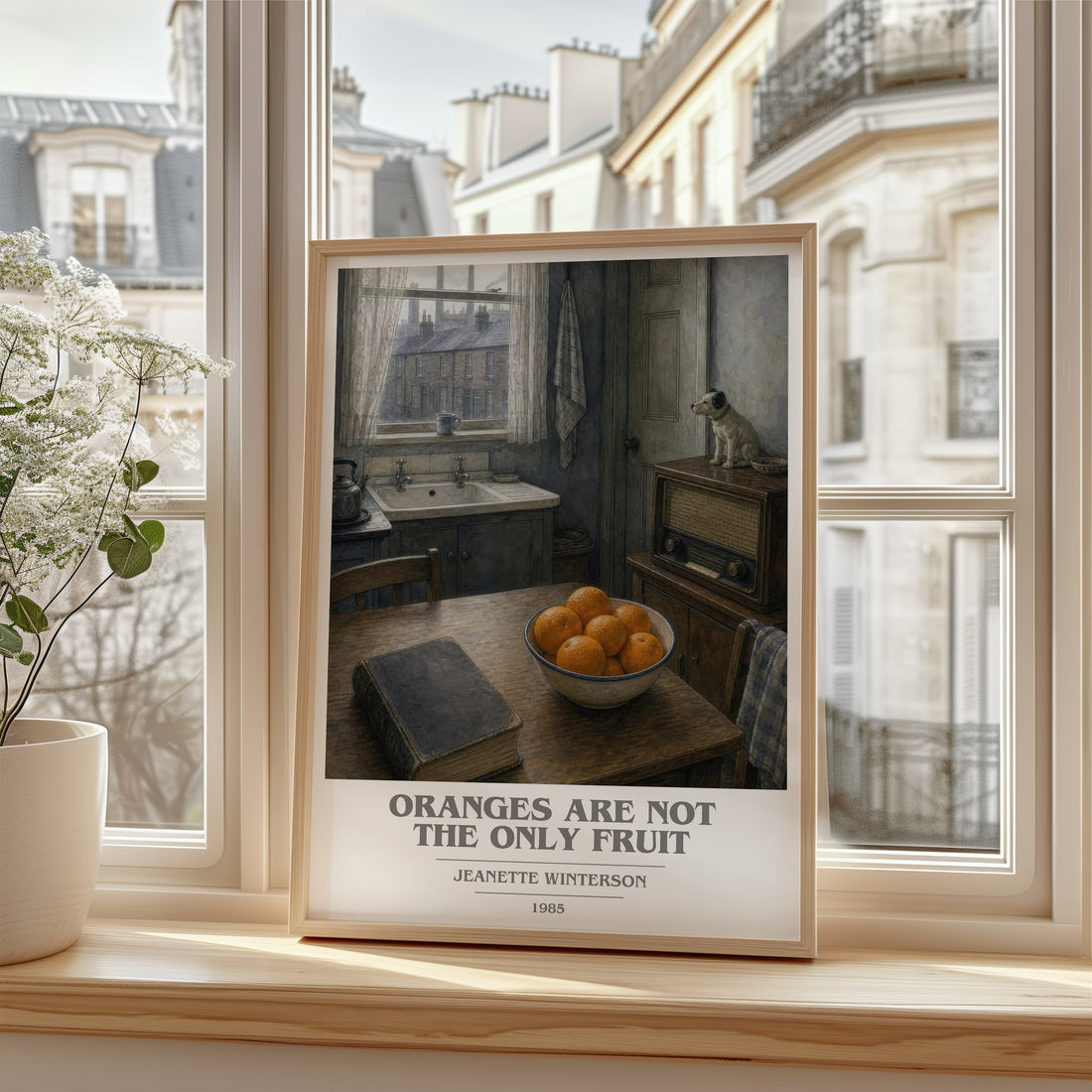 Oranges Are Not the Only Fruit book cover poster colour and style options – Jeanette Winterson book art