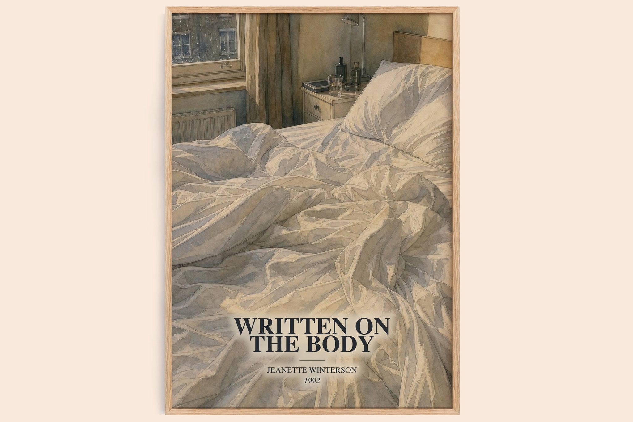 Written on the Body Book Watercolour Illustration by J. Winterson