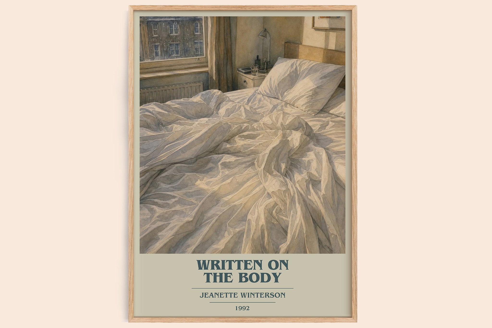 Written on the Body Book Cover Poster by Jeanette Winterson