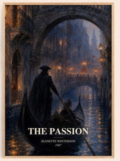 The passion watercolour book poster by Jeanette Winterson – framed literary art print