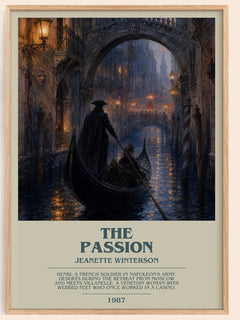 The passion bookish book poster by Jeanette Winterson – framed literary art print