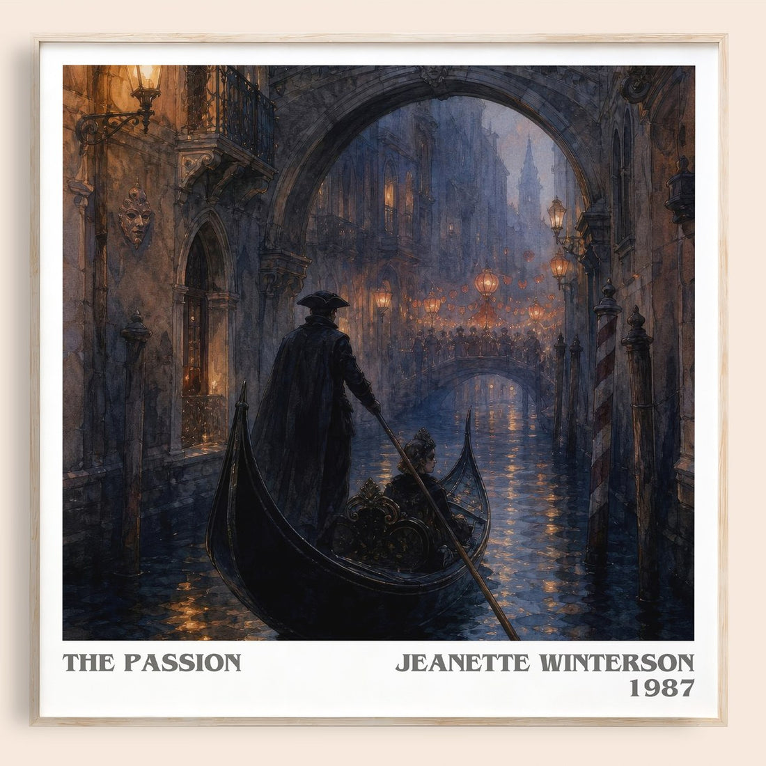 The passion literary book poster by Jeanette Winterson – framed literary art print
