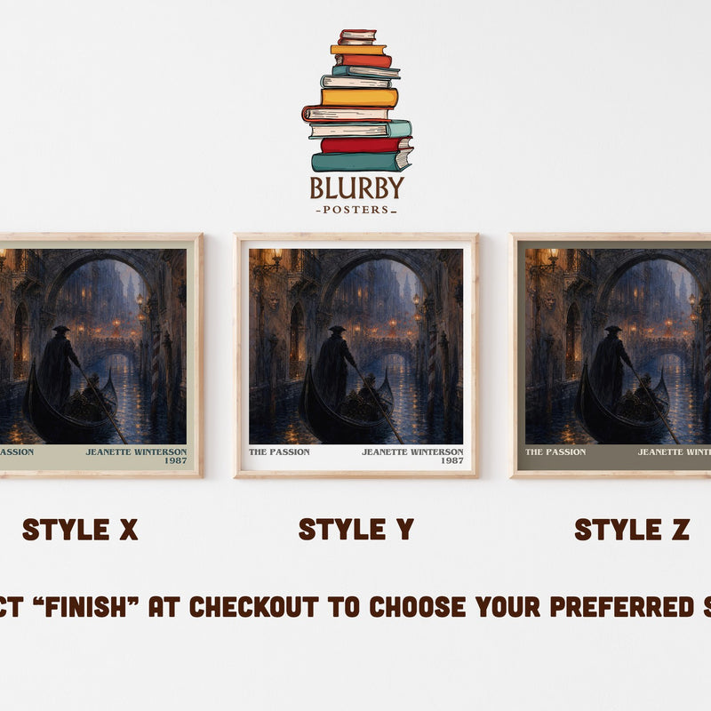 The passion literary print in frame leaning in hallway – literary fiction wall art