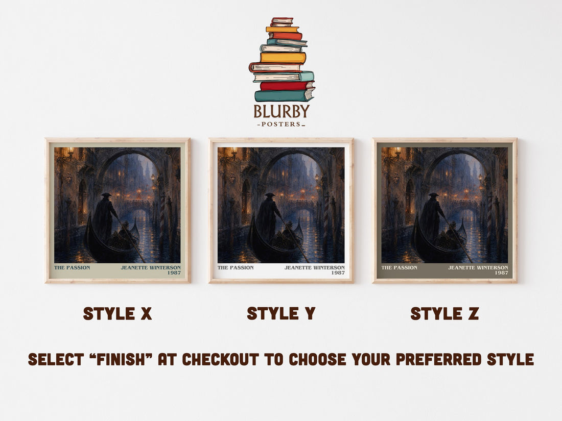 The passion literary print in frame leaning in hallway – literary fiction wall art (mockup)