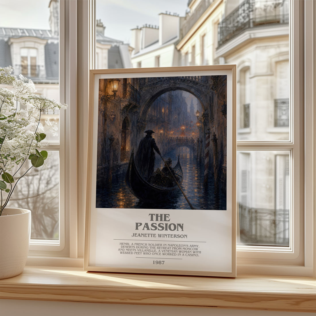 The passion bookish poster colour and style options – Jeanette Winterson book art