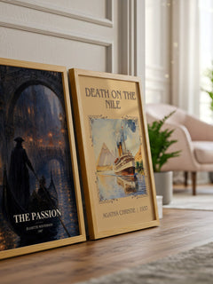 The passion watercolour print framed by window – literary home decor