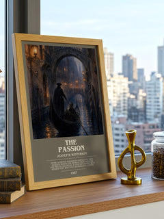 The passion bookish print framed by window – literary home decor