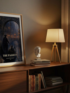 The passion watercolour print on bookshelf – Jeanette Winterson fan gift